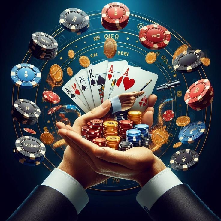 Casino-style game lobby with slots and table games